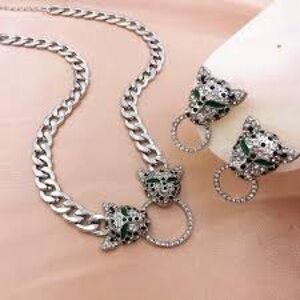 Silver Panther Chain Necklace